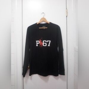 Polo Ralph Lauren P67 Pony Waffle Thermal Long Sleeve Sz Medium